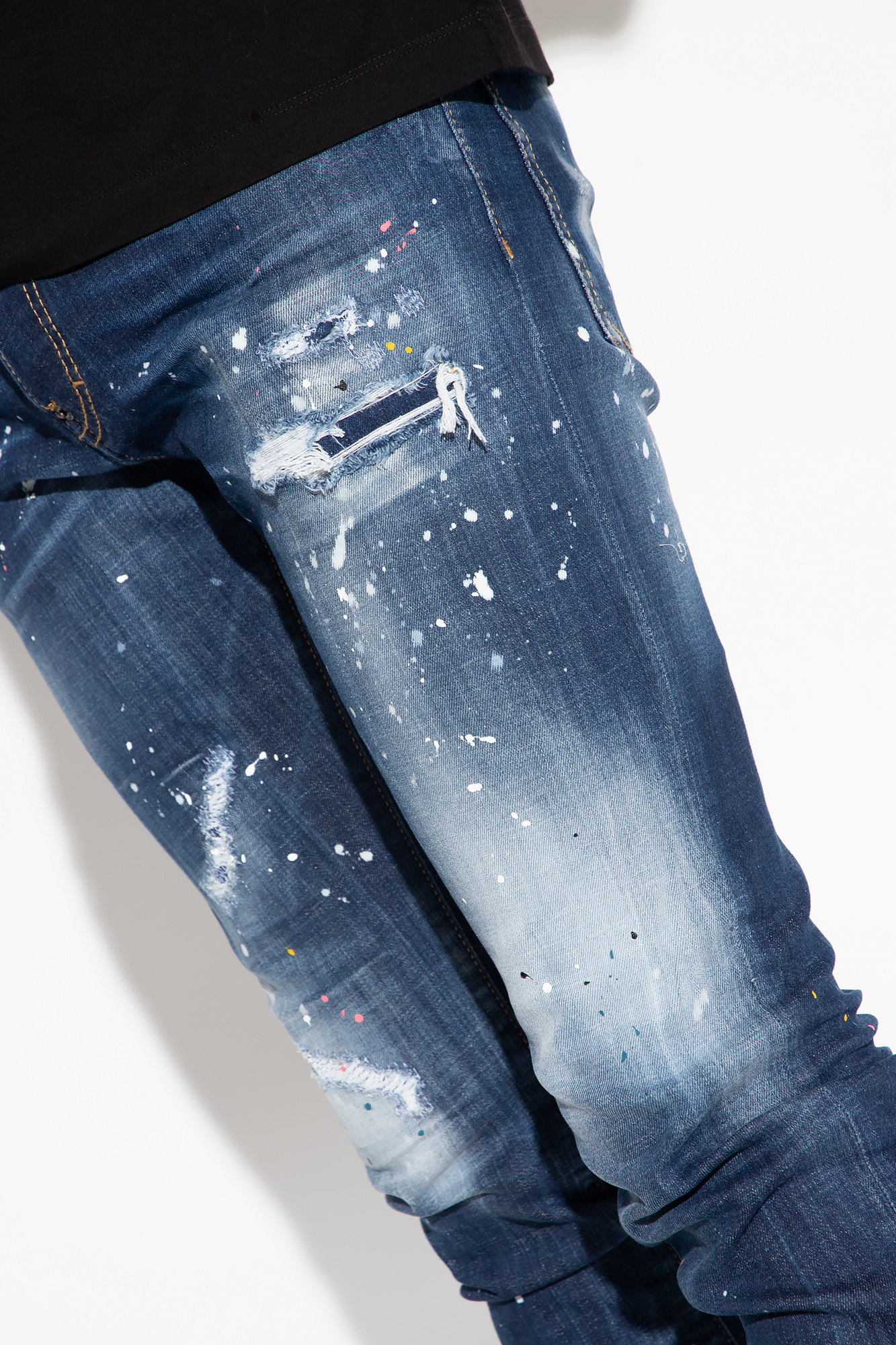 Dsquared jeans 2025 green paint